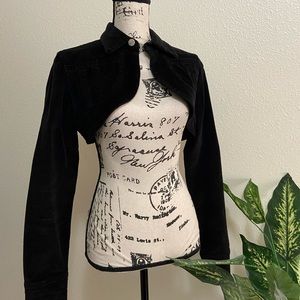 Womens’s black suede short jacket